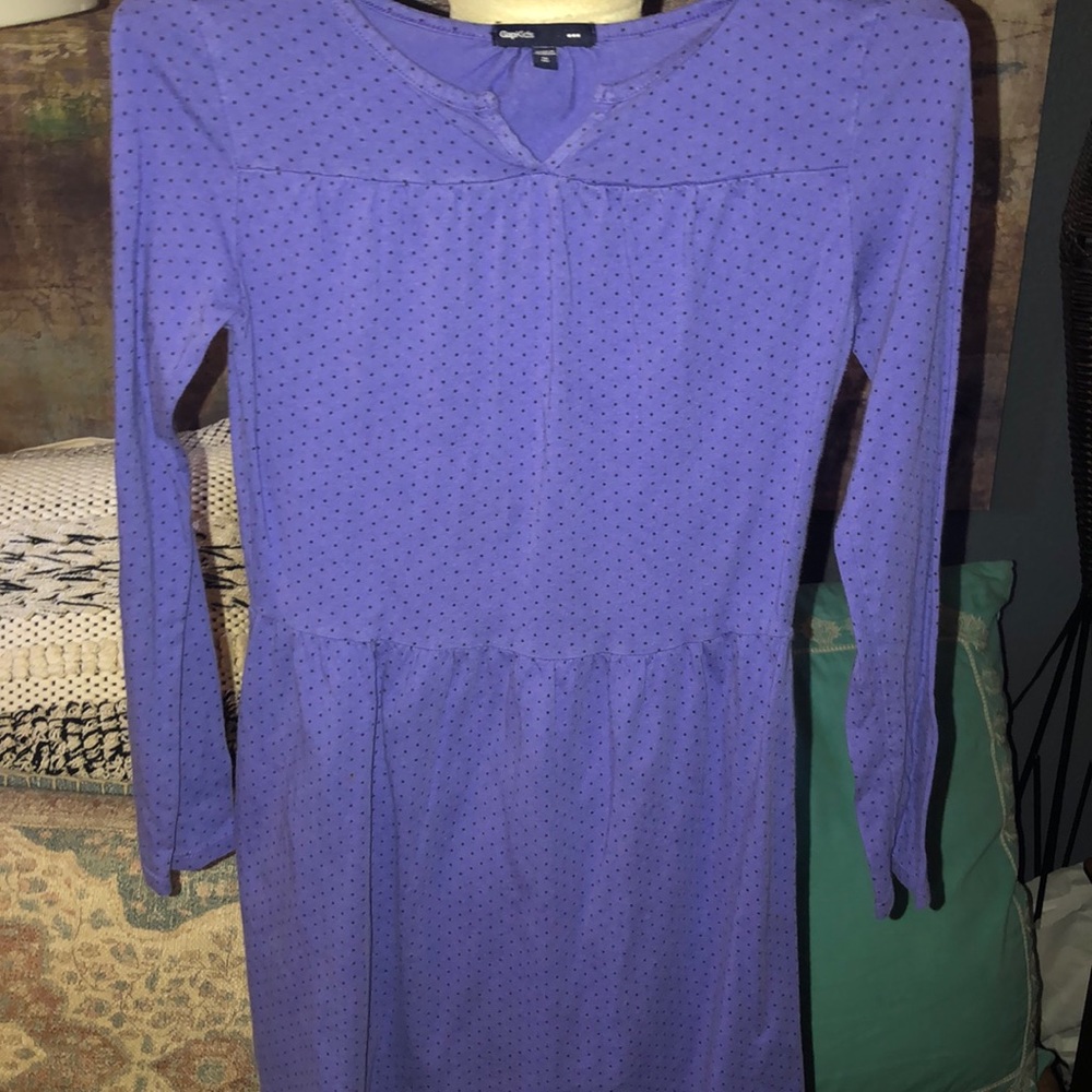 Cotton skater style long sleeve dress
